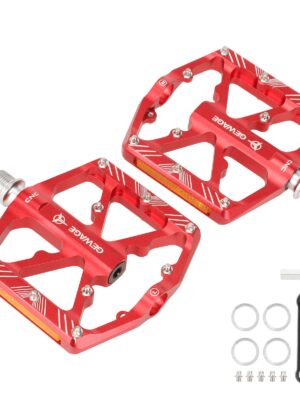 Pedal antideslizante hueco de aleación de aluminio rojo