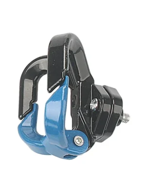 Gancho doble azul con tornillos