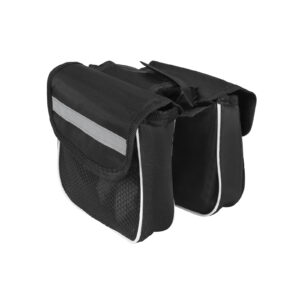 Bolsa grande para bicicleta de montaña, redonda, negra