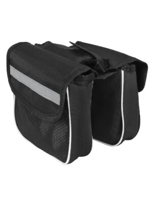 Bolsa grande para bicicleta de montaña, redonda, negra