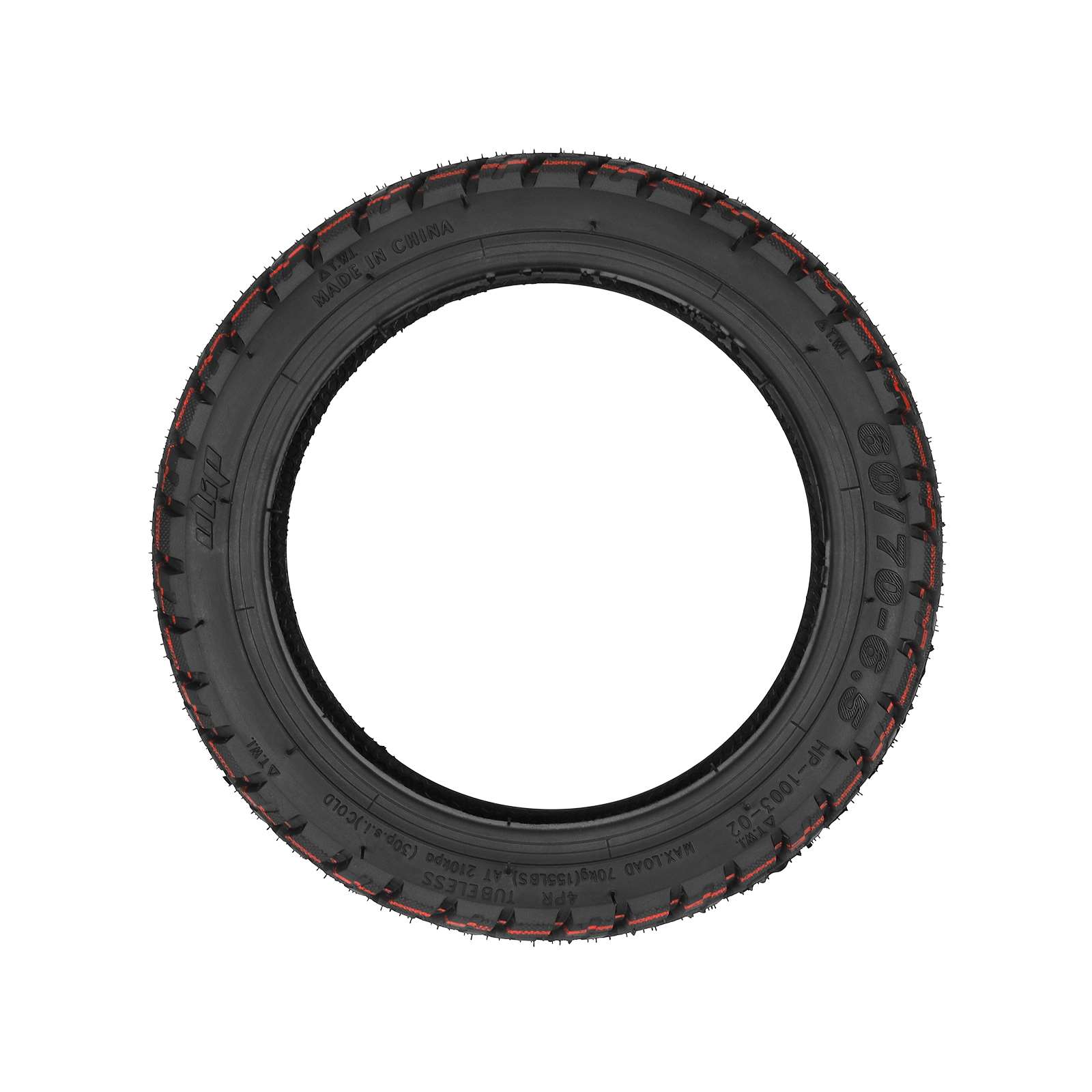 Neumático todoterreno sin cámara autorreparable Ulip 60/70-6.5 con buena adherencia - Imagen 6