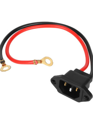 Cable de cobre puro de 2,5 metros cuadrados y 30 cm con conector macho