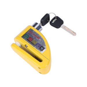 Bloqueo de freno de disco con alarma controlable amarilla