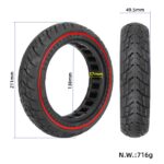 Neumático sólido todoterreno Ulip 8 1/2*2 (50/75-6.1) con círculo rojo para scooters Xiaomi - Imagen 2
