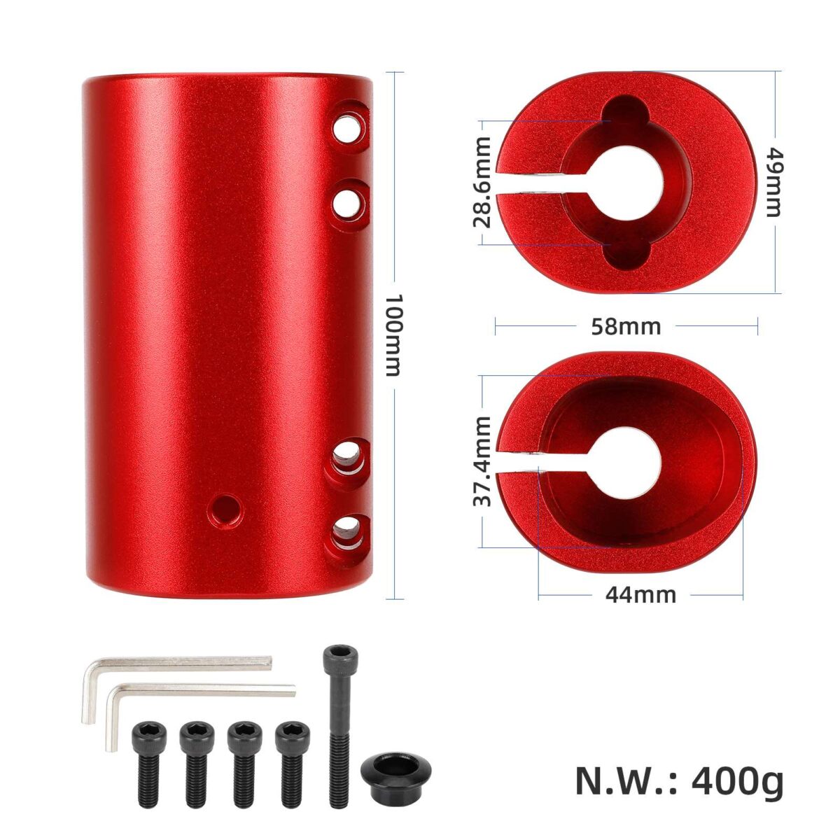Soporte plegable rojo de CNC para scooter serie Max G30 - Imagen 2