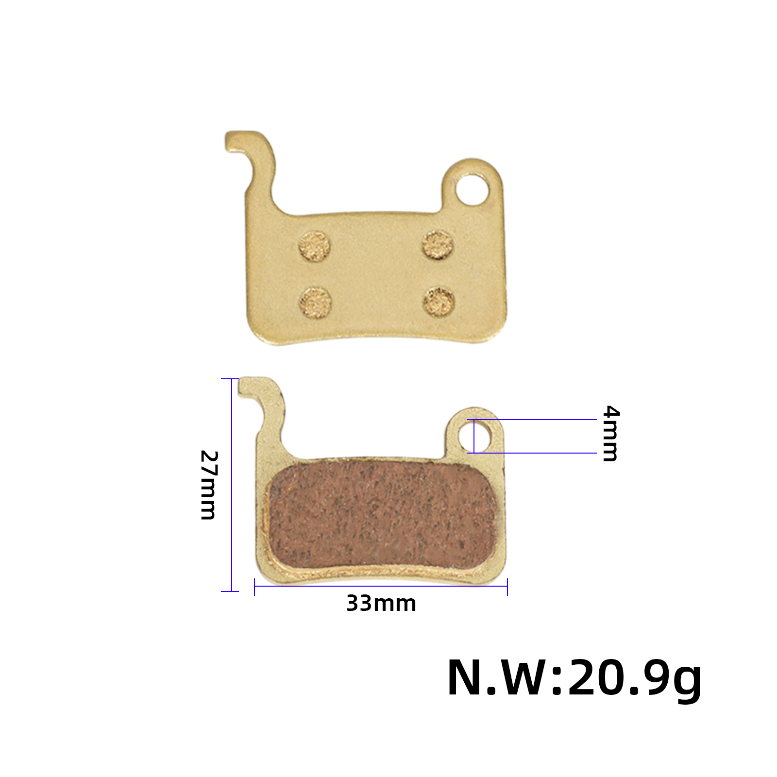 Pastillas de freno totalmente metálicas para frenos de aceite X-tech - Imagen 2