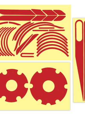 Juego completo de pegatinas para la carrocería del patinete Xiaomi rojo