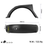 Guardabarros trasero Xiaomi 5 Pro con gancho y tornillos - Imagen 2