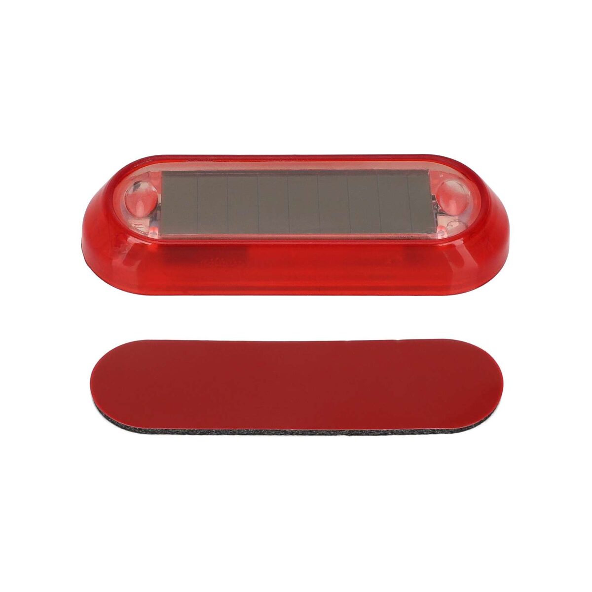 Luz trasera de advertencia solar para motocicleta con carcasa roja (luz roja) - Imagen 4