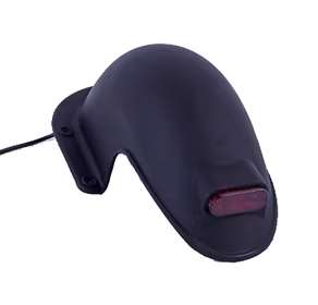 Guardabarros trasero negro de pinza derecha para scooters de 10"