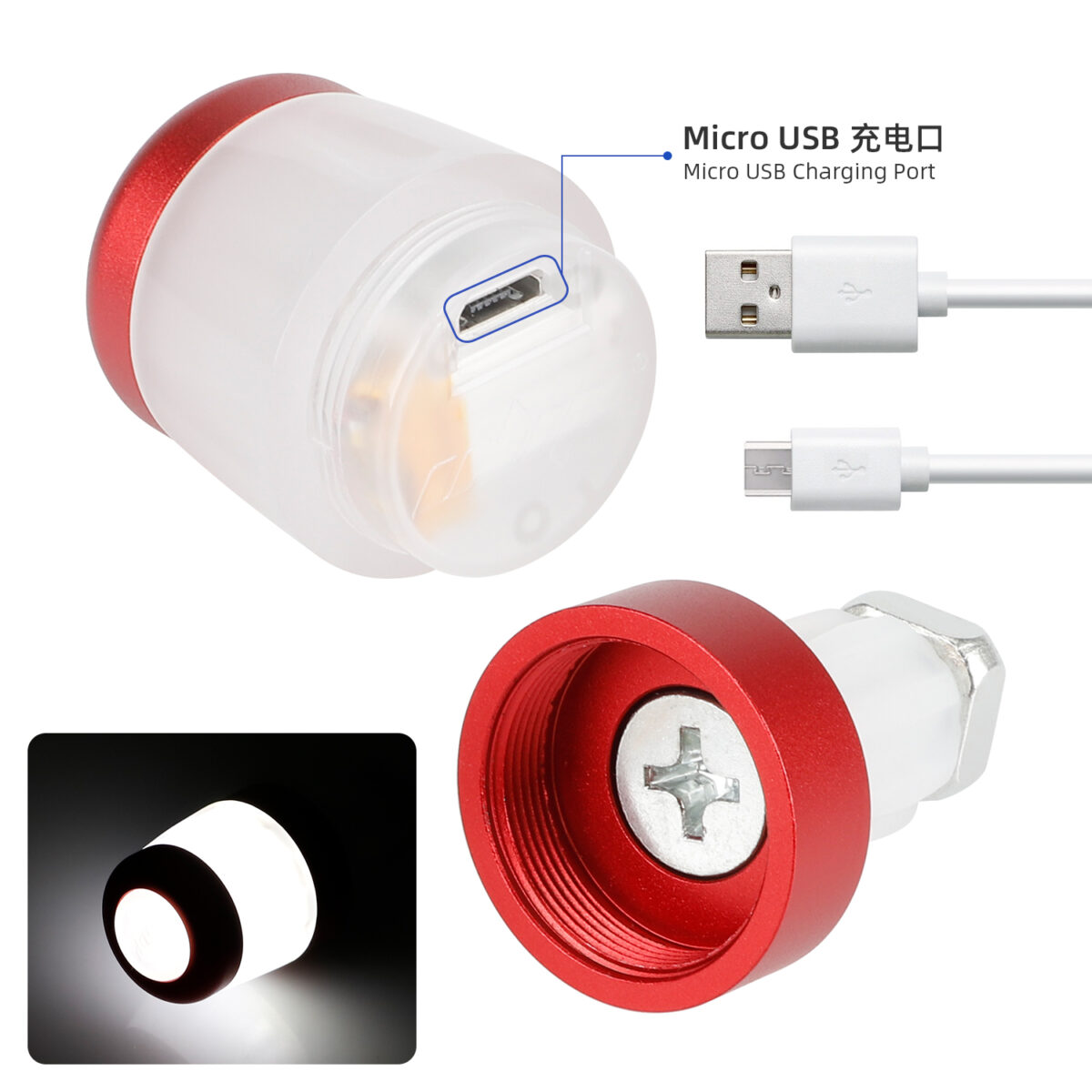 Juego de extensores de agarre Ulip con carga USB y luz para scooters Xiaomi y ES (RRB) - Imagen 3