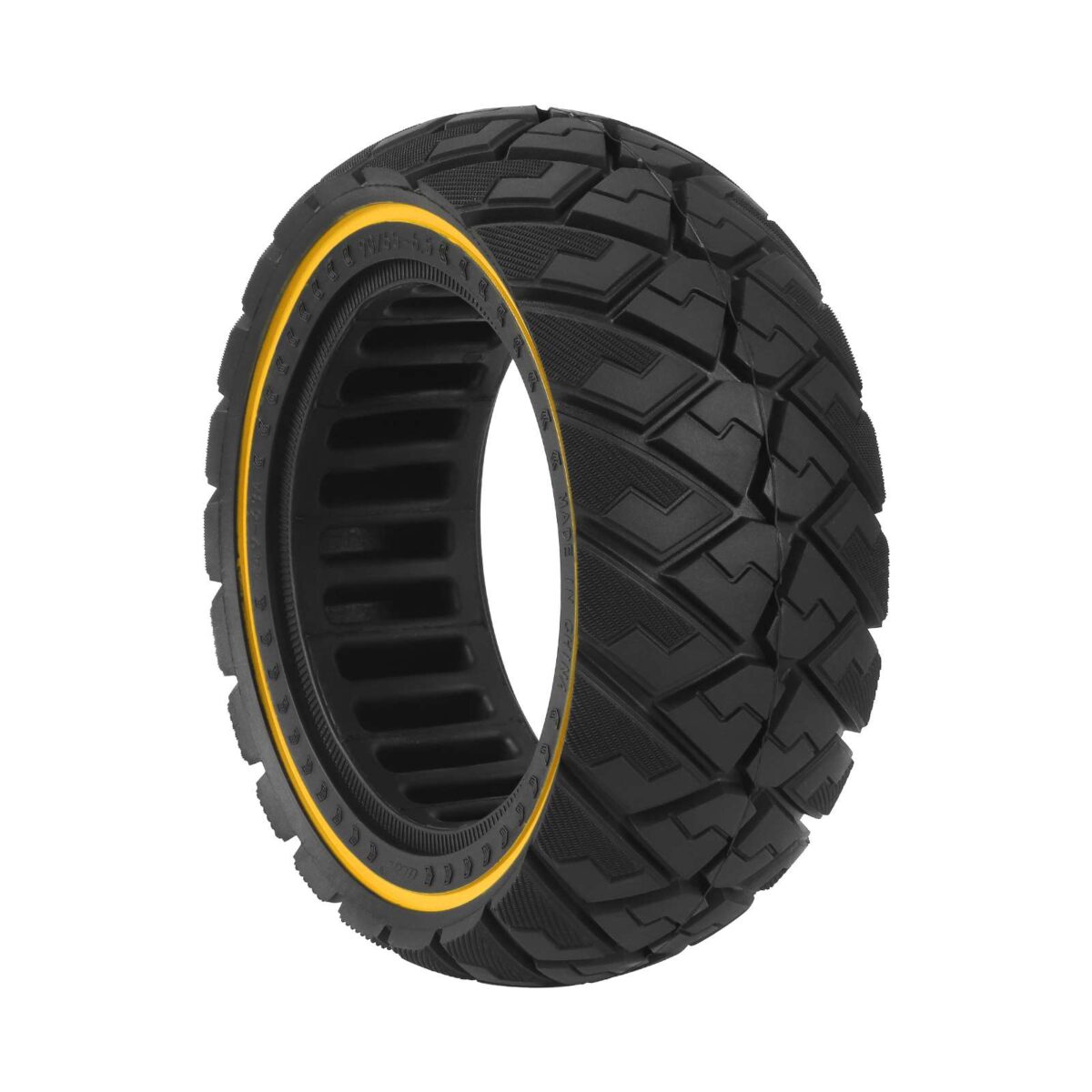Neumático todoterreno sólido Ulip 90/65-6.5 con forma de diamante y círculo amarillo - Imagen 5