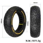 Neumático sólido todoterreno NEDONG10*2.5 de línea amarilla (ranura de 45 mm) - Imagen 2