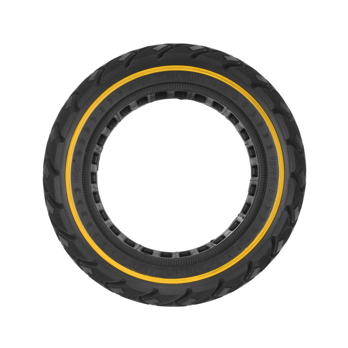 Neumático todoterreno sólido Ulip 90/65-6.5 con forma de diamante y círculo amarillo - Imagen 3