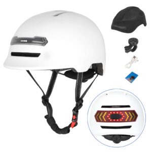 Casco con luz de voz Z005 blanco mate