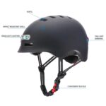 Casco negro talla M con luz - Imagen 3
