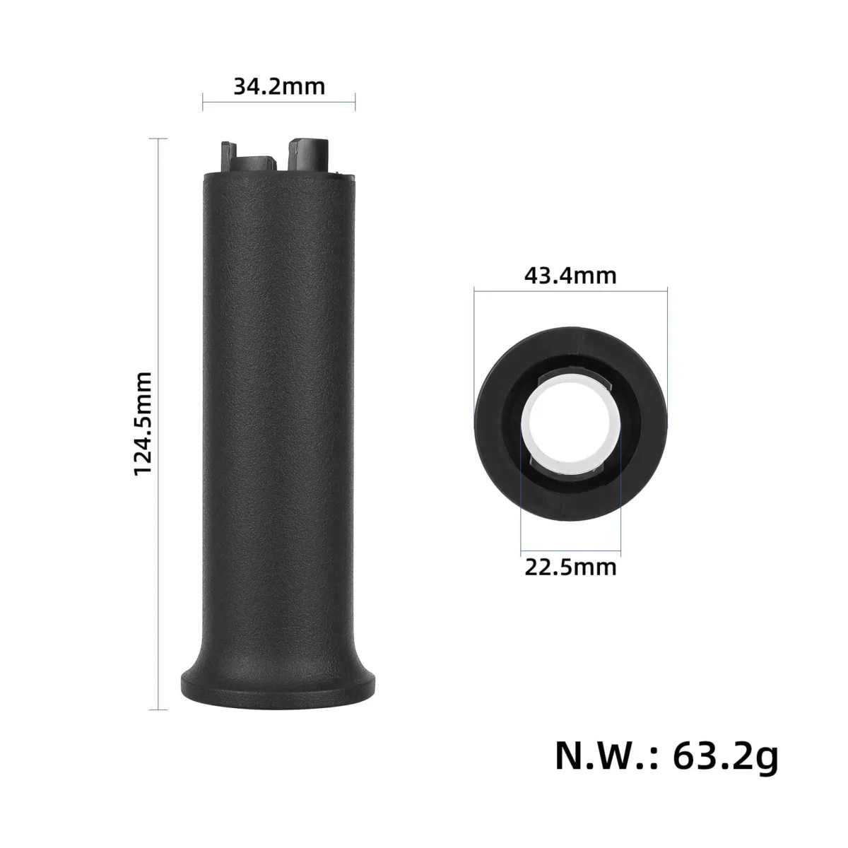 Puños originales negros para patinete Ninebot ZT3/F3 - Imagen 2