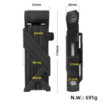 Candado antirrobo rectangular plegable para bicicleta - Imagen 2