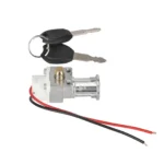 Cerradura de puerta eléctrica plateada con llaves - Imagen 4