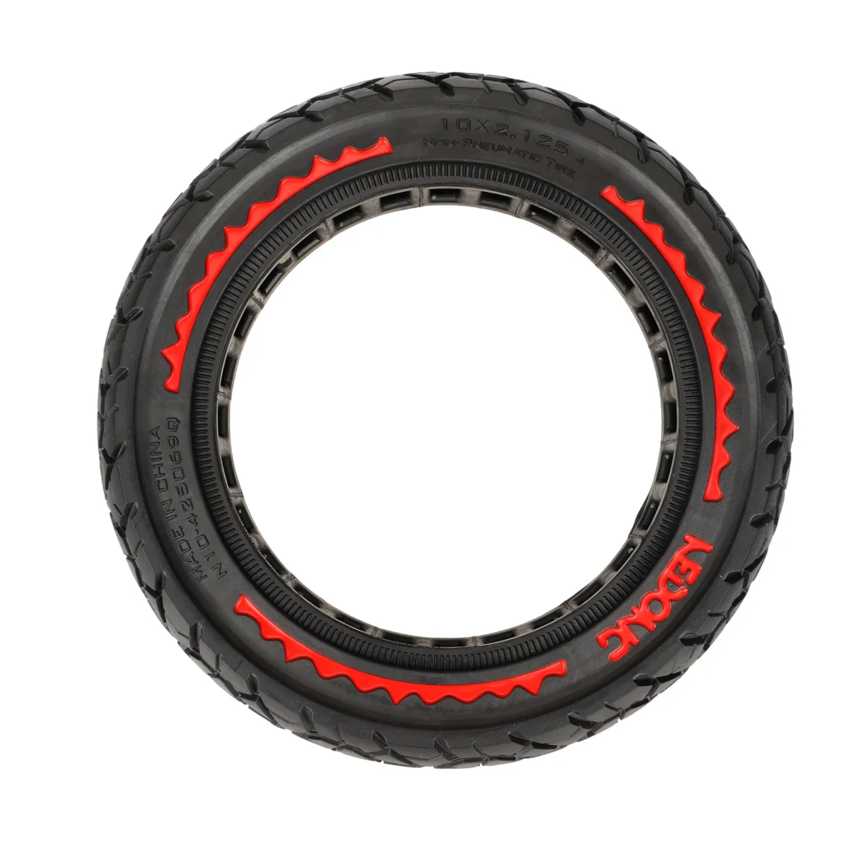 Neumático sólido todoterreno rojo NEDONG10*2.125 (ranura para tarjeta de 42,5 mm) - Imagen 3