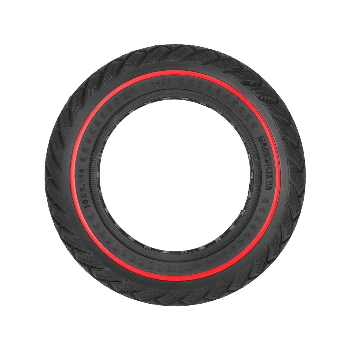 Neumático sólido todoterreno Ulip 10*2.125 con círculo rojo (diámetro interior de 141 mm y ranura de 36 mm) - Imagen 4