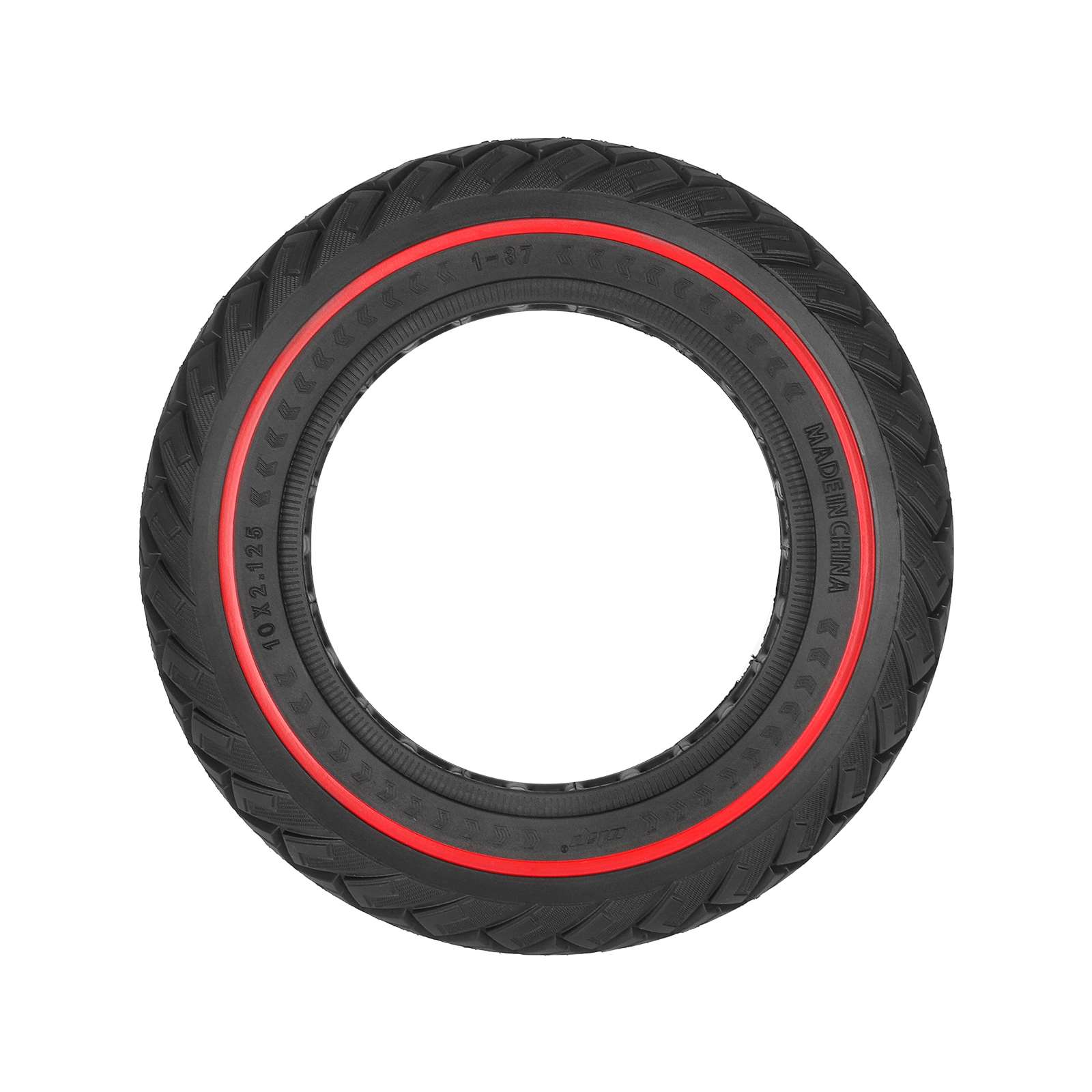 Neumático sólido todoterreno Ulip 10*2.125 con círculo rojo (diámetro interior de 141 mm y ranura de 36 mm) - Imagen 4