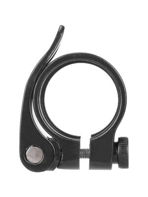 Abrazadera de tubo de asiento negra sin orificio de 34,9 mm