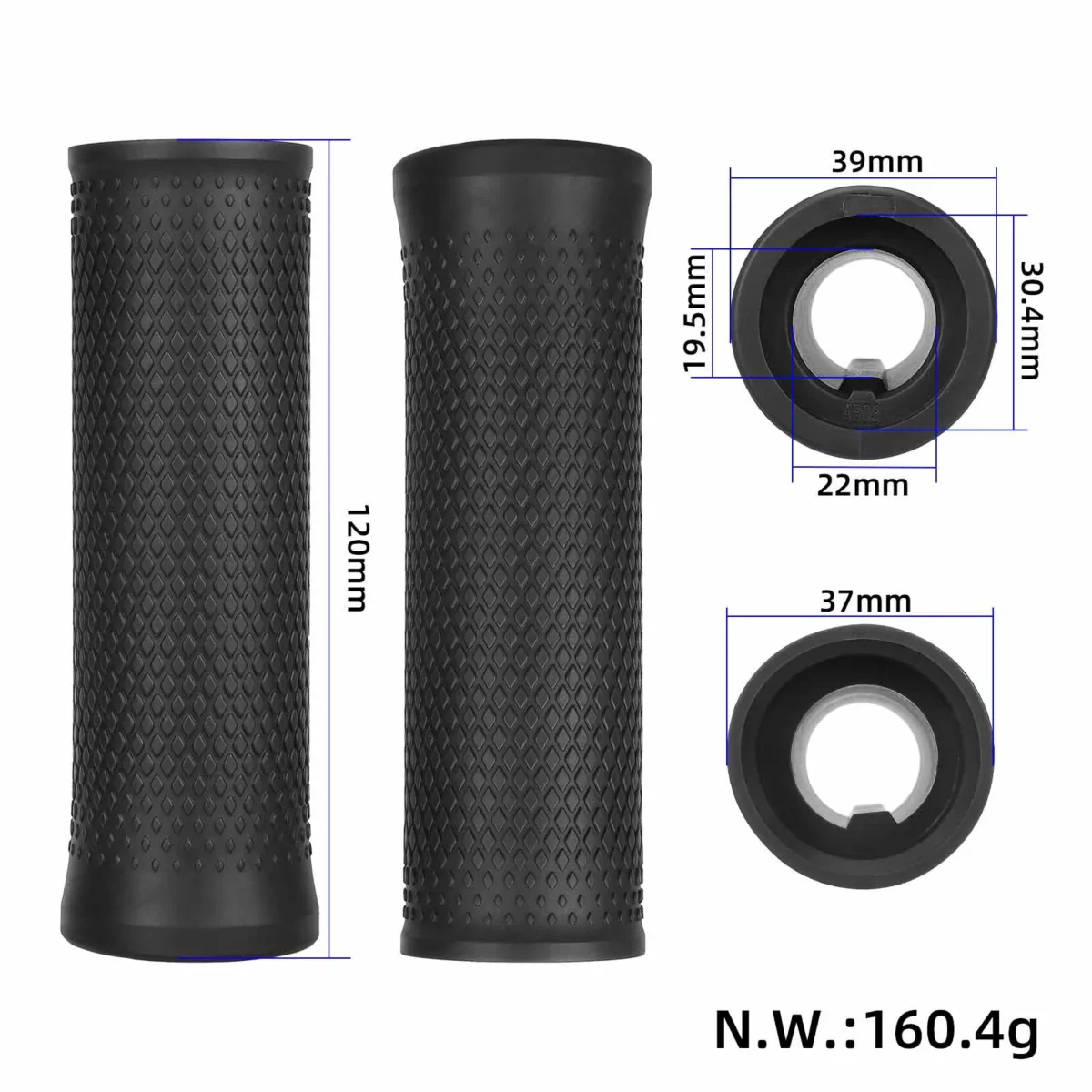 1 juego de puños negros originales para patinete Ninebot MAX G2 - Imagen 2