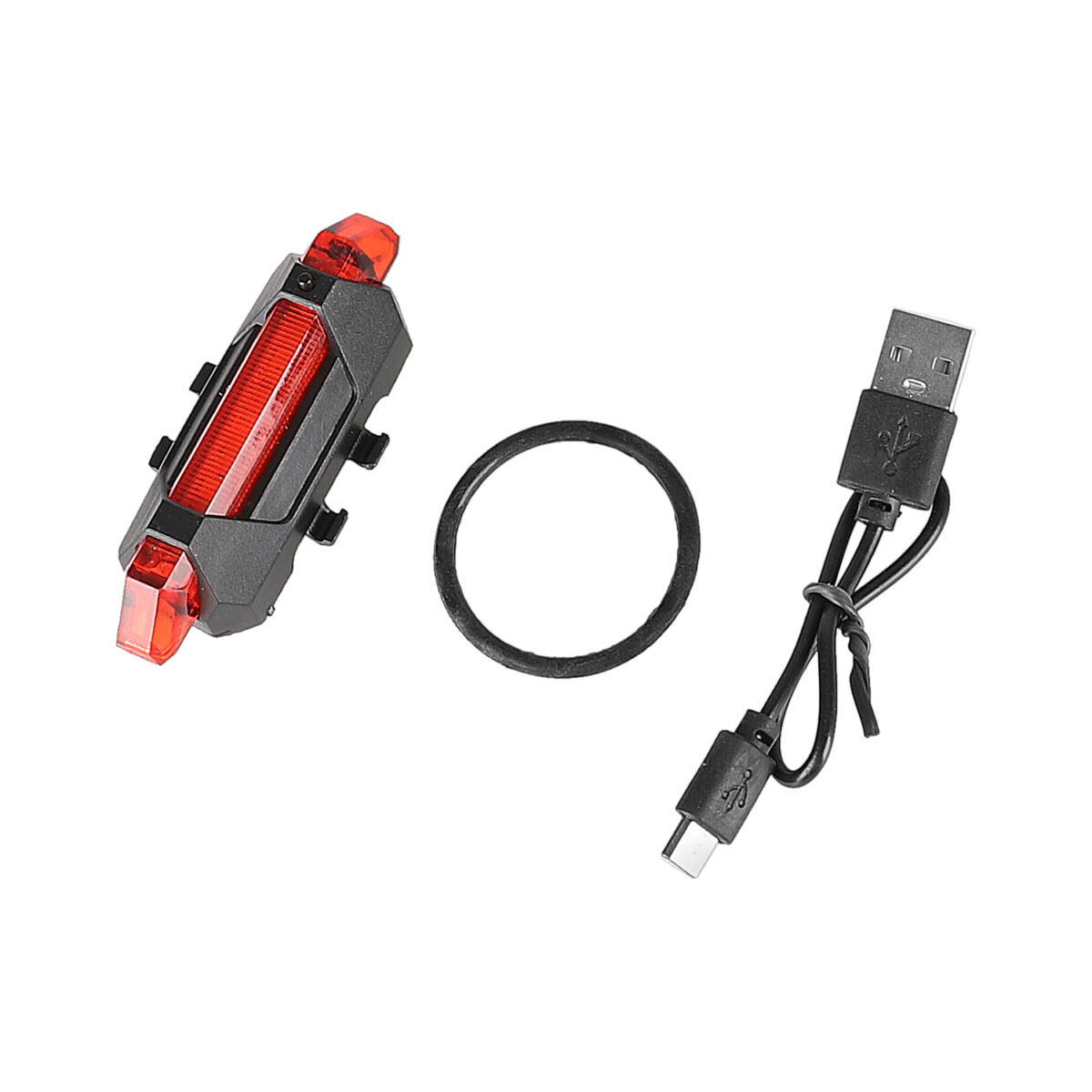Luz trasera y lateral de advertencia roja recargable por USB para scooters Xiaomi - Imagen 3