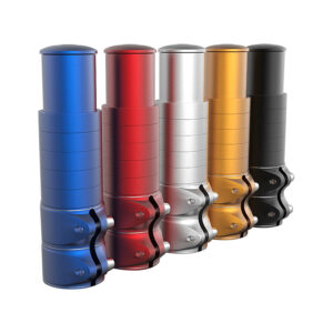 Elevador de manillar de bicicleta gris