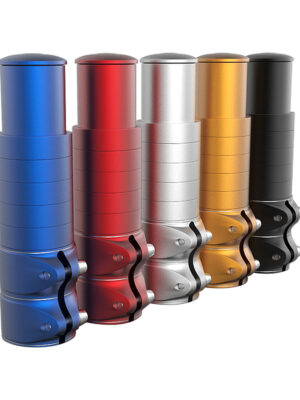 Elevador de manillar de bicicleta gris