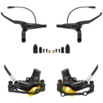 Frenos de disco NUTT de cuatro pistones delanteros izquierdo y trasero derecho (1400 + 2200 mm delanteros 140/160L, traseros 160/180R) + juego de 4 palancas de freno Y5
