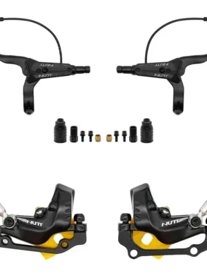 Frenos de disco NUTT de cuatro pistones delanteros izquierdo y trasero derecho (1400 + 2200 mm delanteros 140/160L, traseros 160/180R) + juego de 4 palancas de freno Y5
