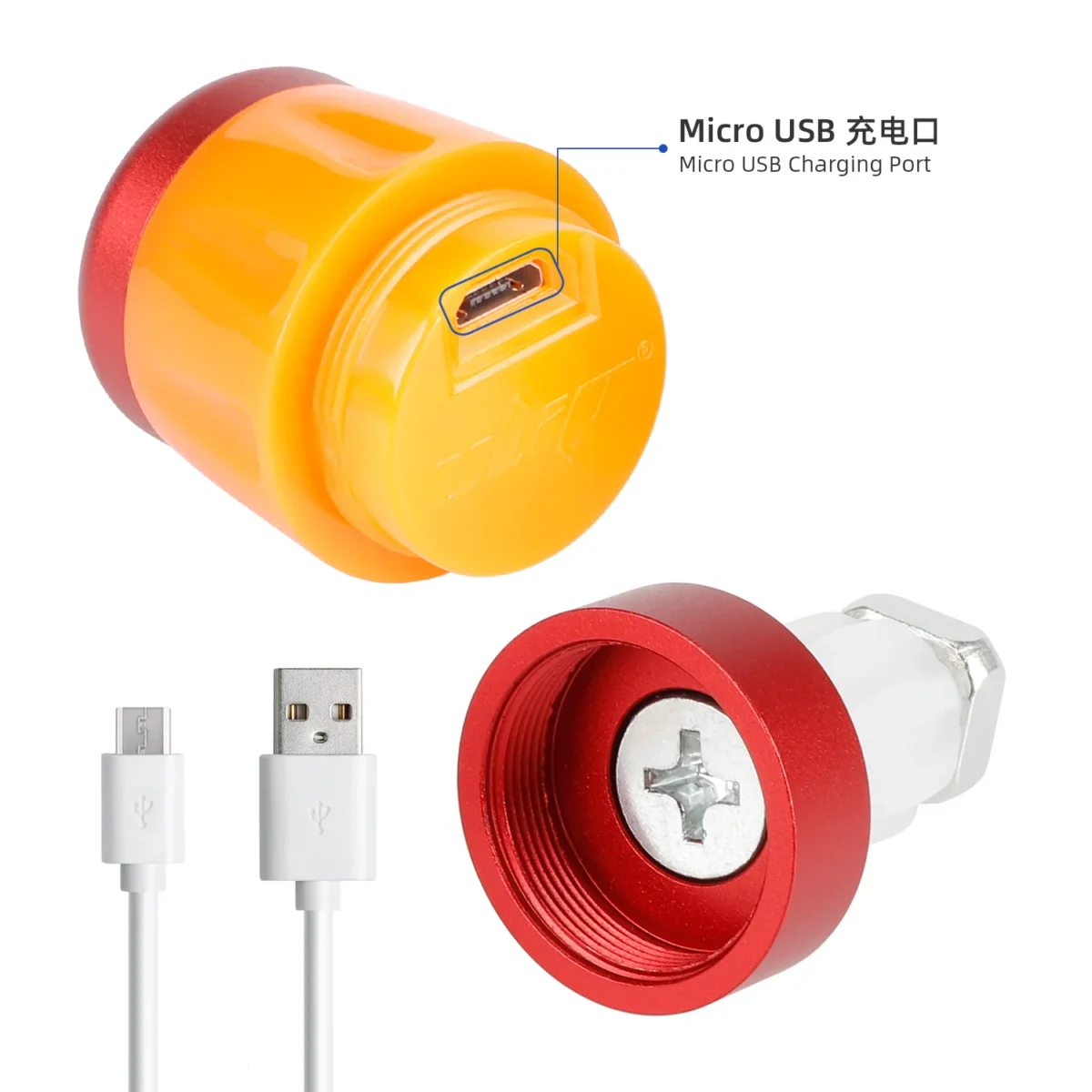 Manillar infantil Ulip con luz roja-naranja para patinetes Ninebot ES y G30 Max - Imagen 4