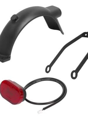 Guardabarros trasero Xiaomi 4 negro + luz + soporte con gancho