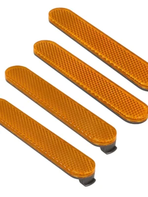 2 bloques reflectantes amarillos para las ruedas traseras de Xiaomi 4 Ultra + barras reflectantes amarillas para la horquilla delantera para scooters Xiaomi 4 Ultra
