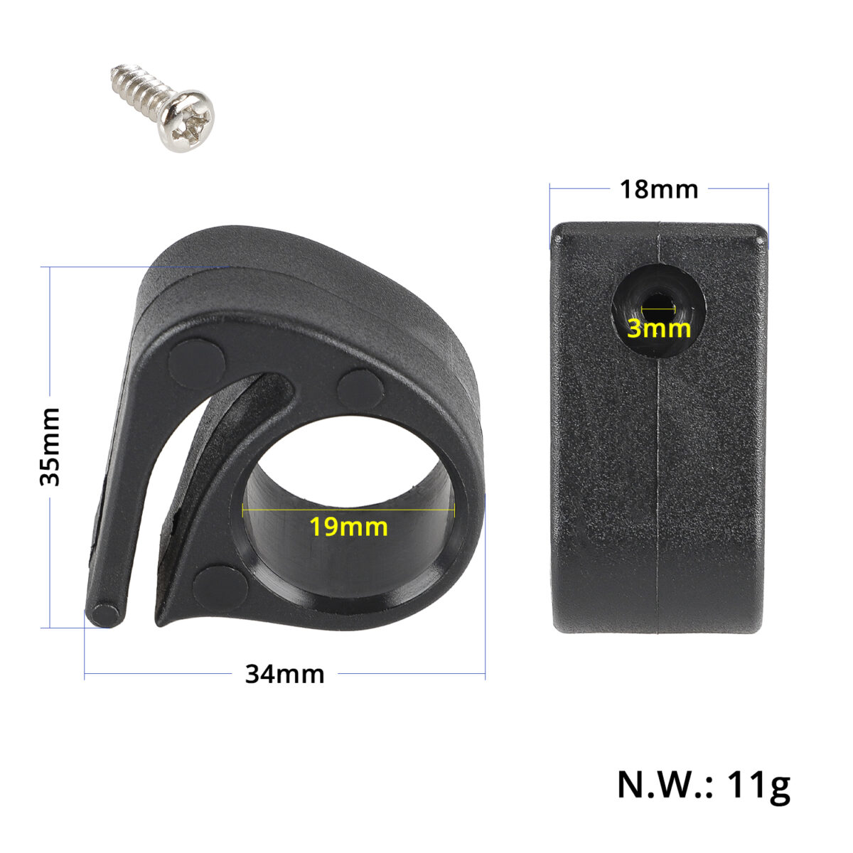 Hebilla de gatillo plegable Xiaomi negra - Imagen 2