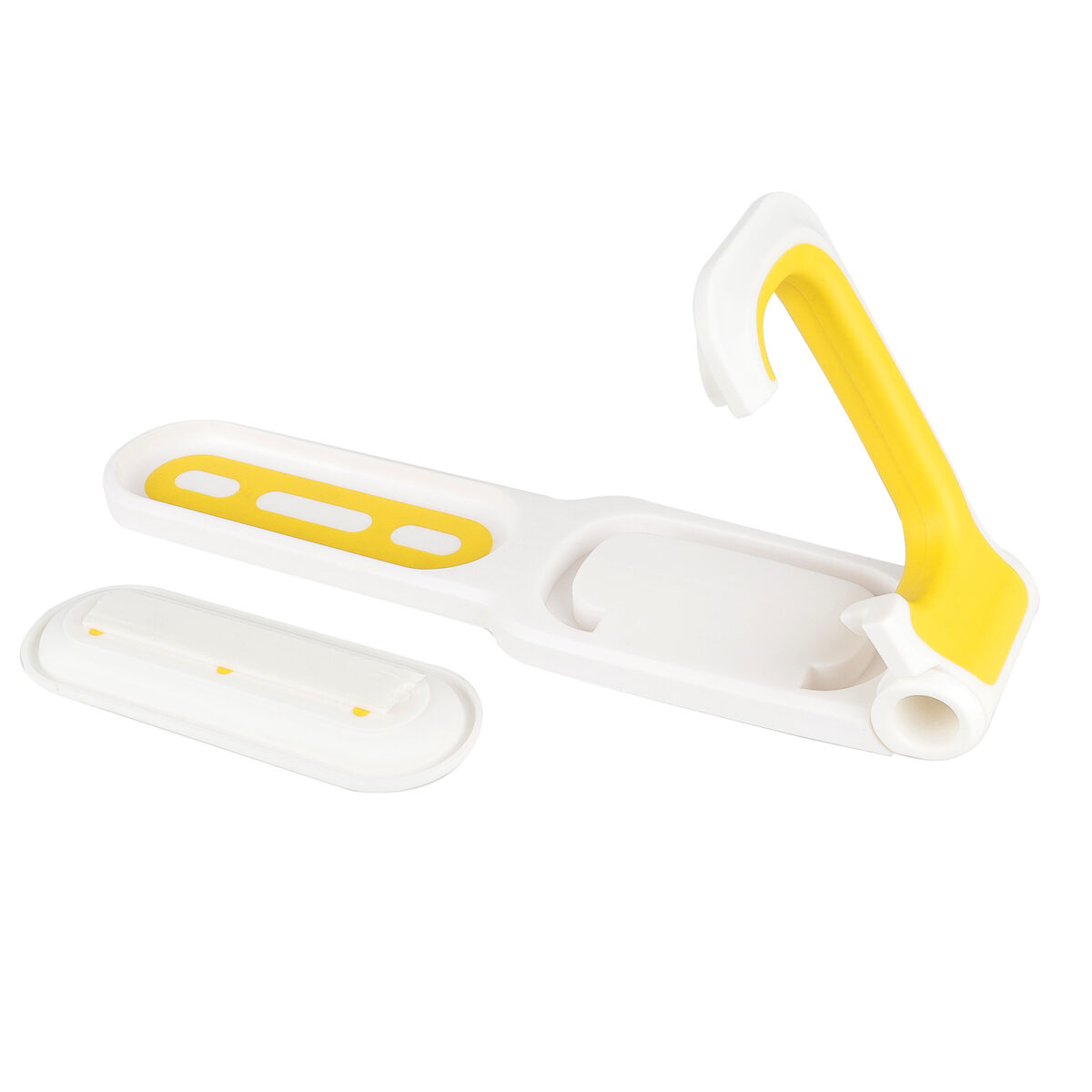 Soporte de pared de plástico blanco y amarillo de 2 piezas - Imagen 5