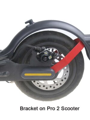 Soporte metálico para guardabarros trasero rojo Xiaomi Pro2 (con adaptador)