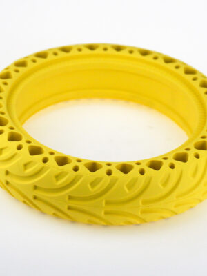 Neumático sólido de caucho de 8 1/2 x 2 (amarillo)