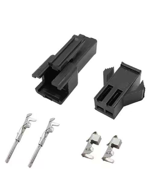 Carcasa de plástico macho y hembra SM-2P con juego de terminales