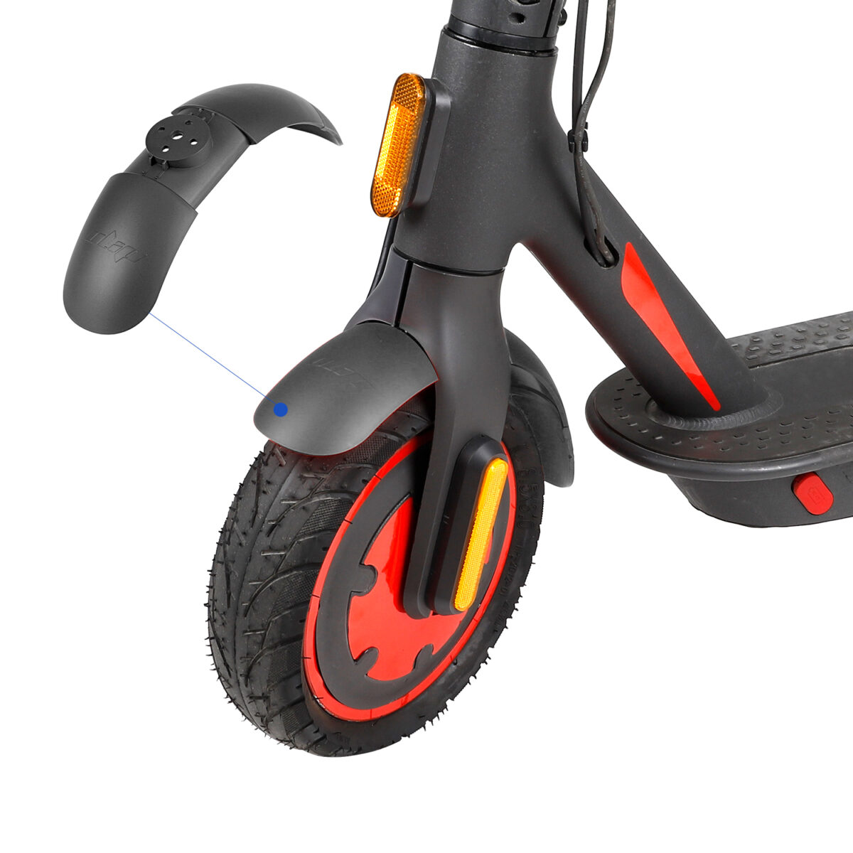 Guardabarros delantero Ulip gris con goma para patinetes xiaomi - Imagen 3