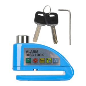 Bloqueo de freno de disco con alarma controlable azul