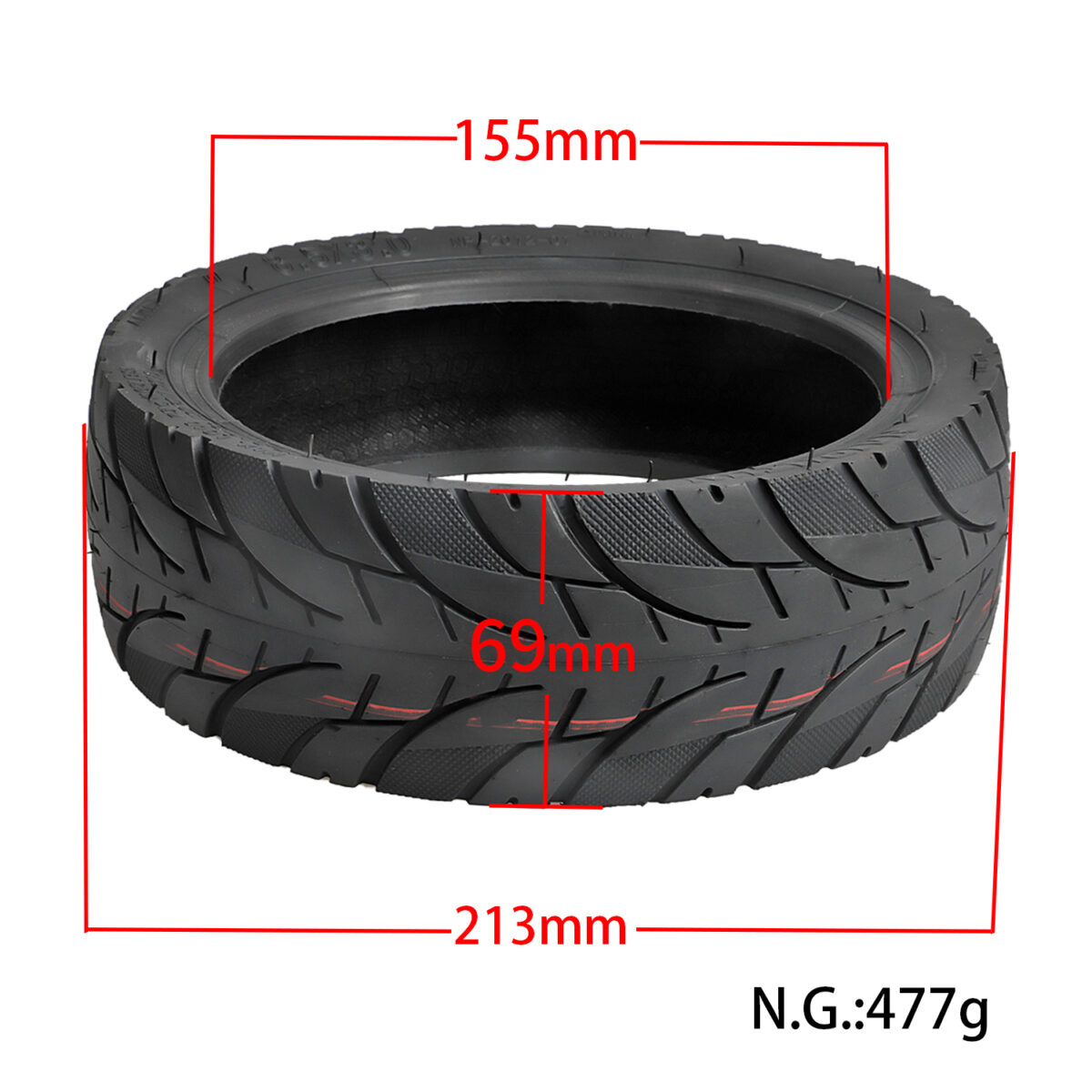 Neumático sin cámara NAIPUTUN 8.5*3 con válvula para scooters Xiaomi - Imagen 2