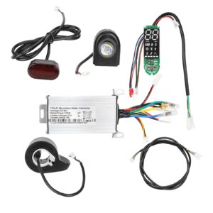 Controlador + placa de circuito + acelerador negro + luz delantera + luz trasera + cable de alimentación negro para scooters clon Xiaomi