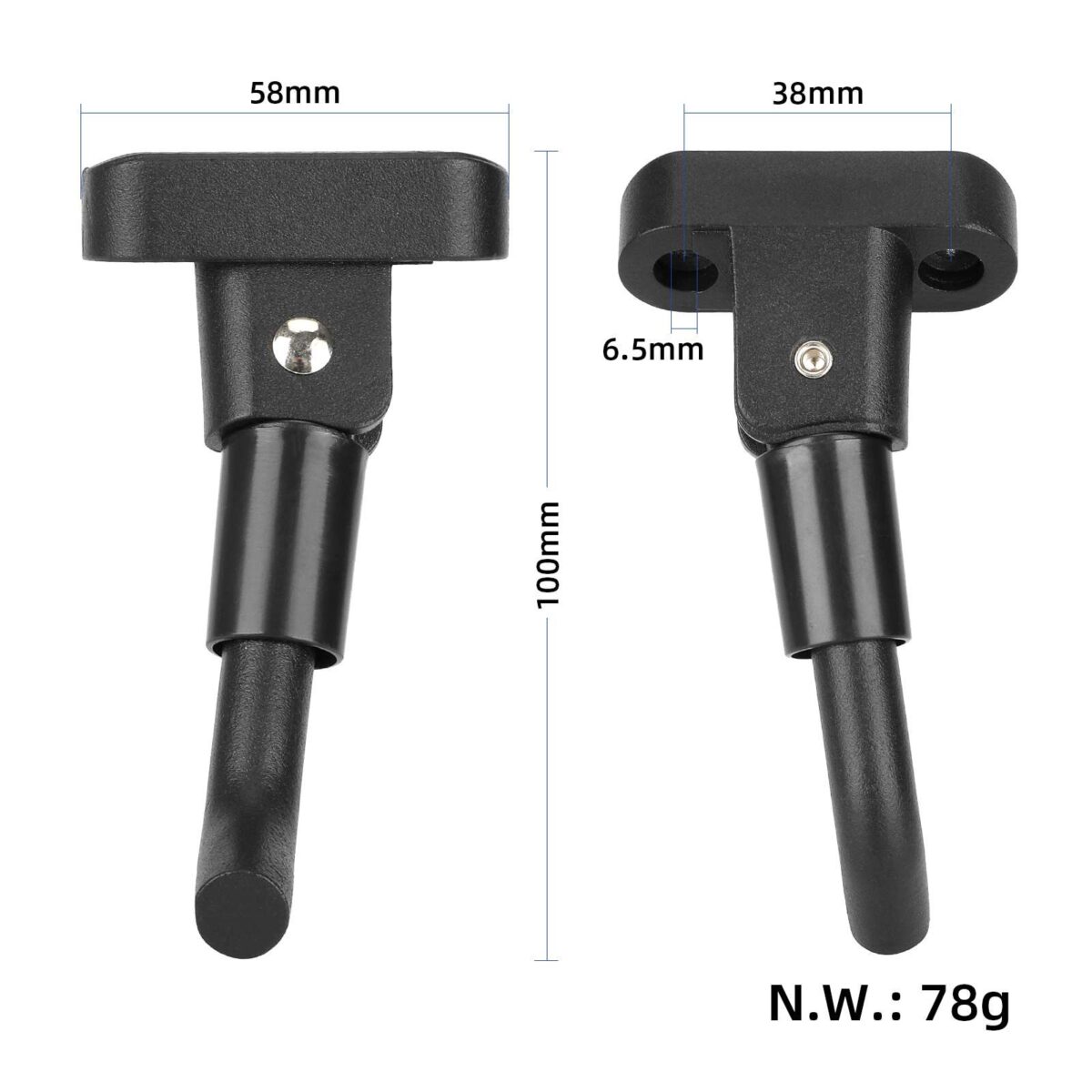 Pata de cabra gris con tornillos para scooters F20/F25/F30/F40/F2 Plus - Imagen 2