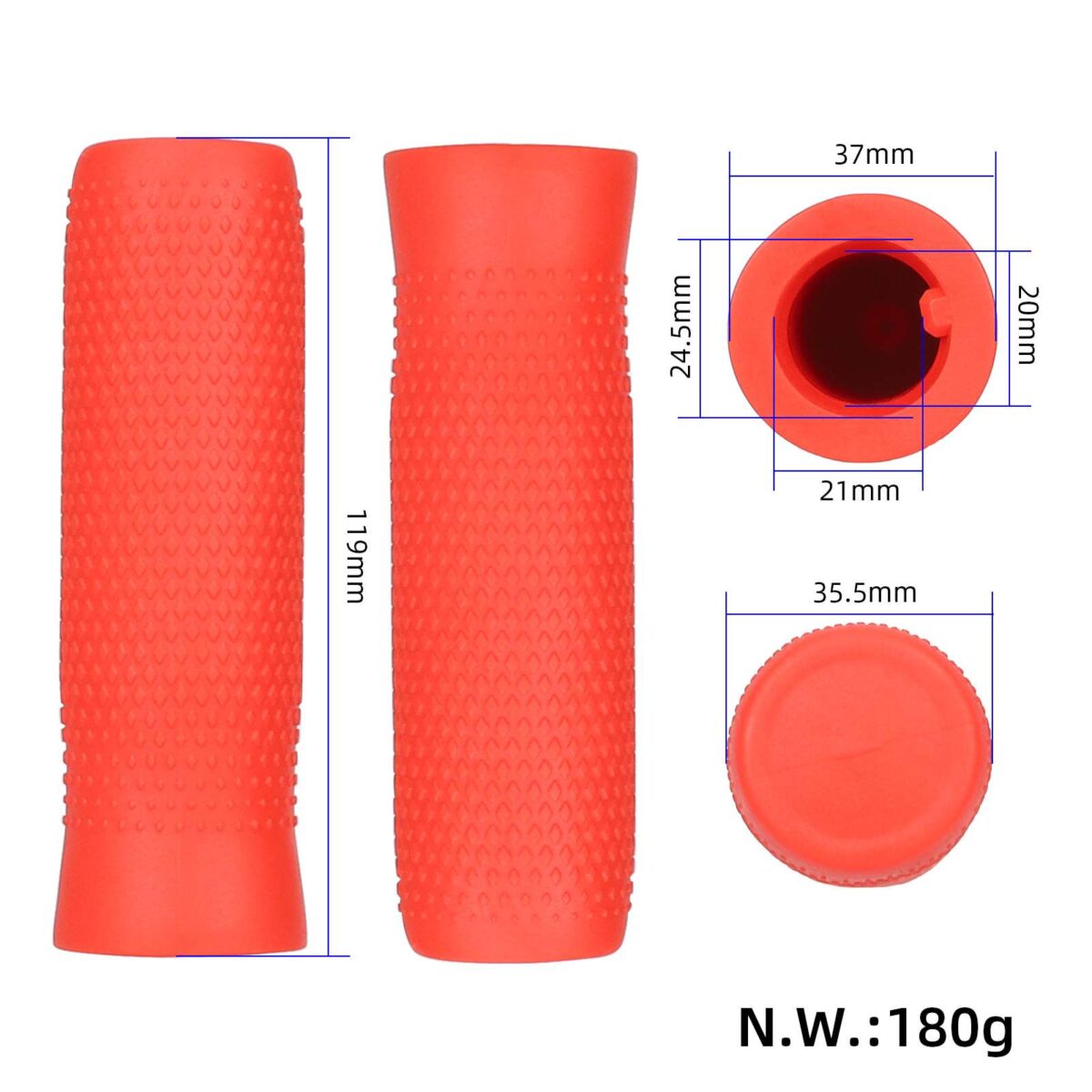 Puños rojas para Ninebot ES1/ES2/ES3/ES4/ES5 - Imagen 2