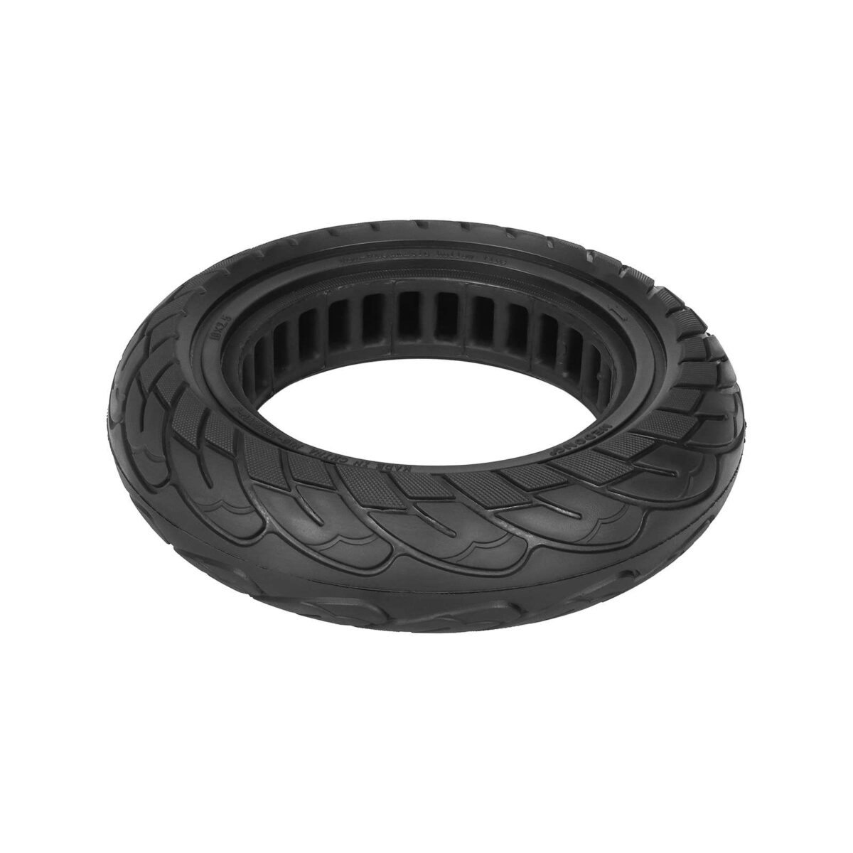 Neumático sólido negro de 10 x 2,5 con ranura de 37 mm - Imagen 5