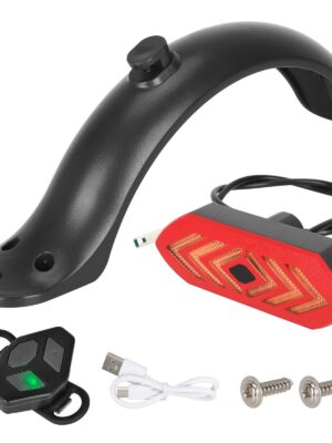 Luz trasera de señal de giro Ulip con control remoto recargable + kit de guardabarros para scooter Xiaomi M365/1S