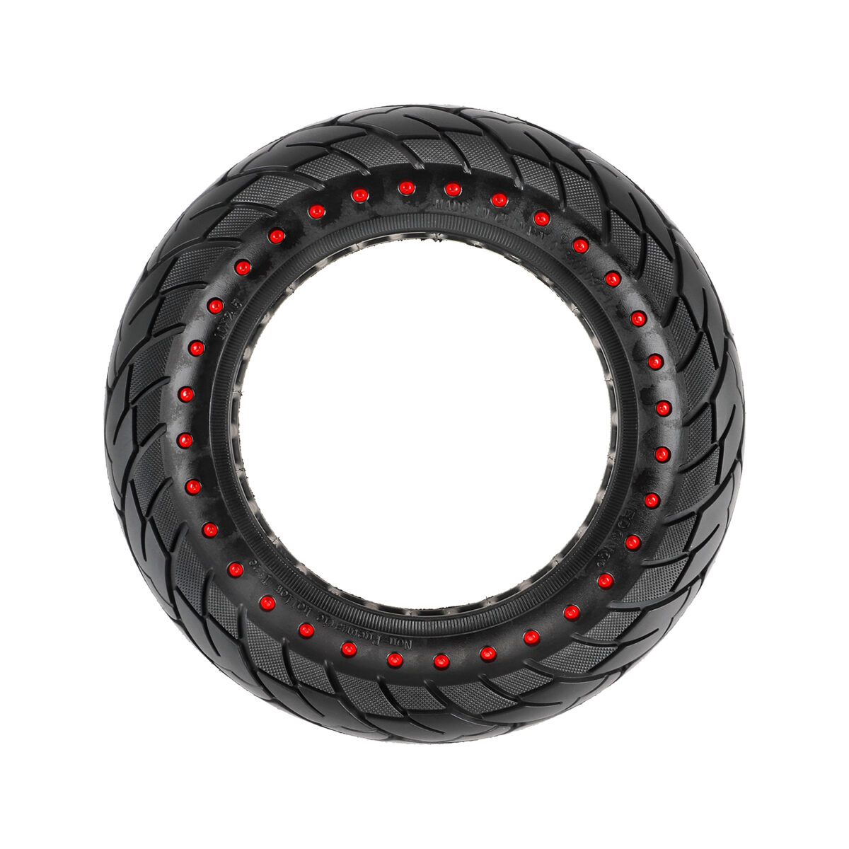 Neumático sólido con orificio de punto rojo de 10 x 2,5 (ranura para tarjeta de 37 mm) - Imagen 4